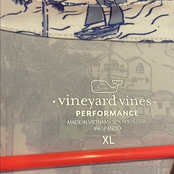 Vineyard Vines Sleeveless Polo Blue and White Top New With Tag XL - Picture 4 of 6